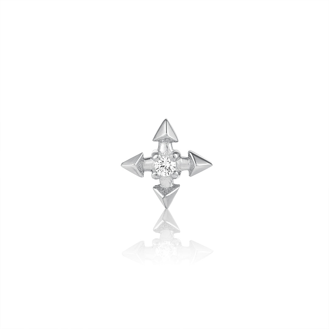 LIESE | Diamond Compass Threadless Flatback Earring