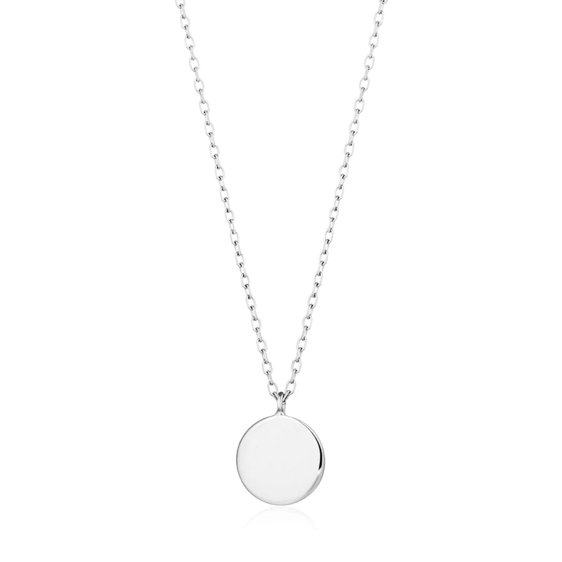DOT | Shiny Disc Necklace Necklaces AURELIE GI White Gold 