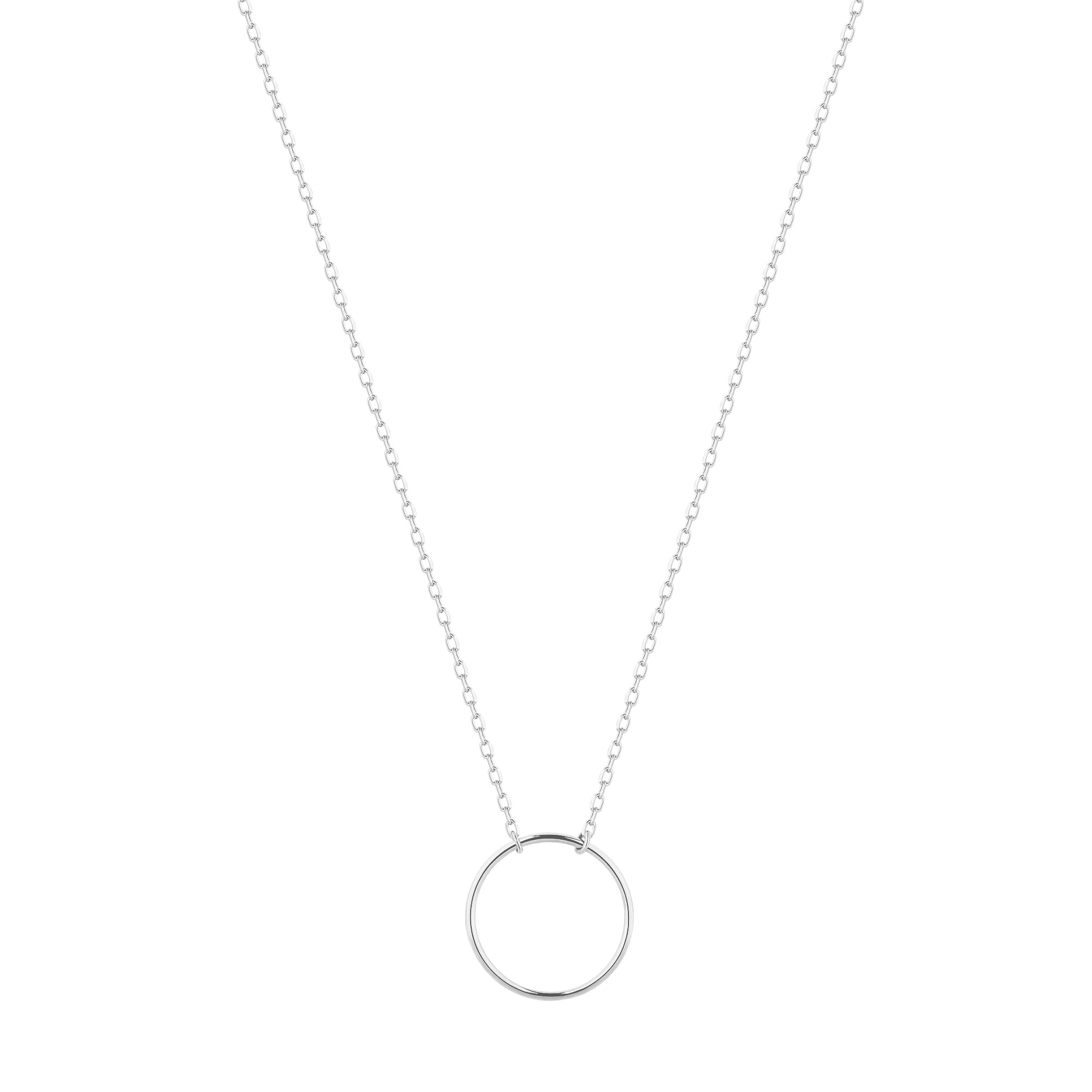 ADA | Open Circle Necklace Necklaces AURELIE GI White Gold