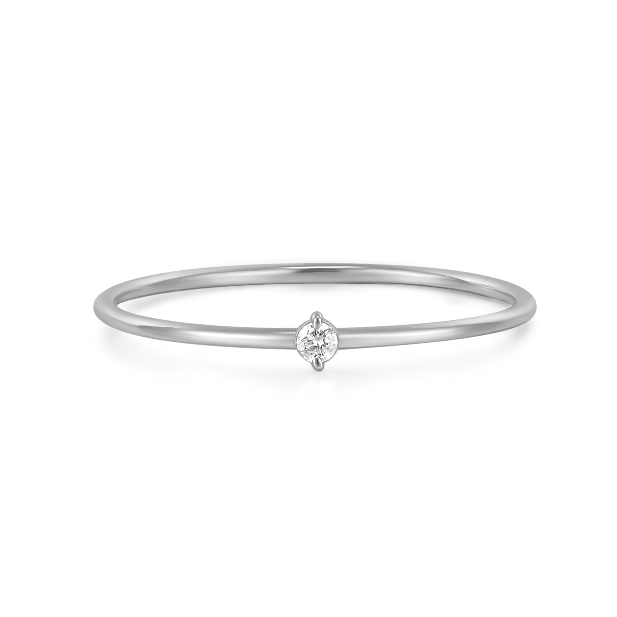 RIYA | Diamond Solitaire Ring Rings AURELIE GI #5 White Gold