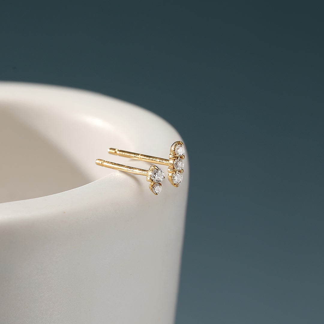 AVERY | Double Diamond Single Stud Studs AURELIE GI