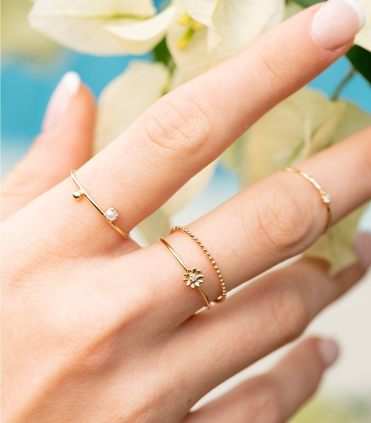 CONNIE | Stacking Dots Band Rings AURELIE GI