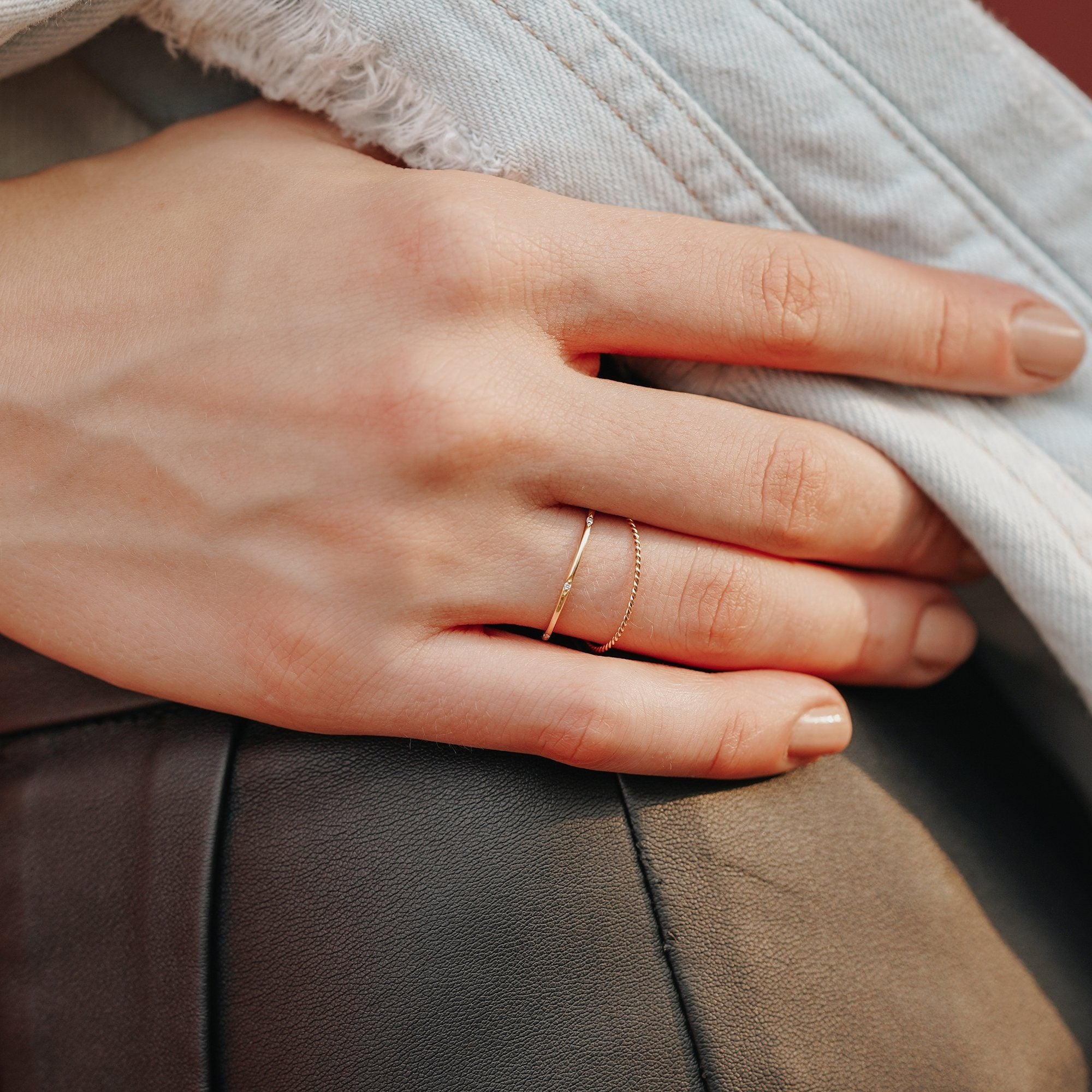 VOGUE | Triple Diamond Band Rings AURELIE GI