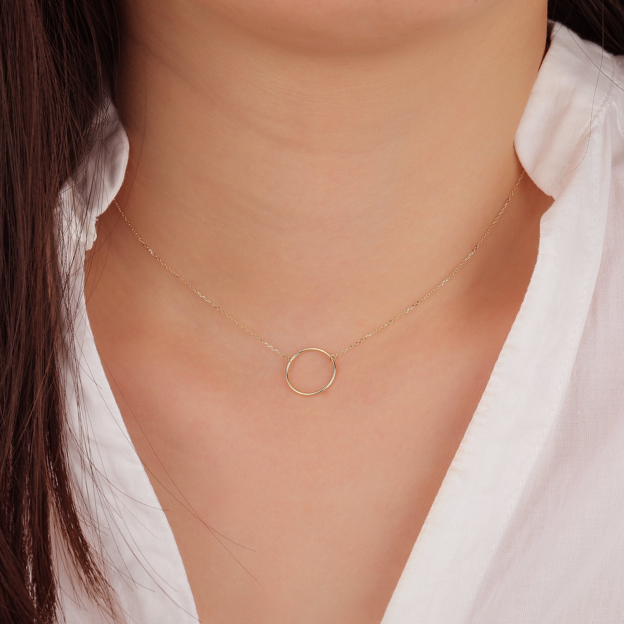 ADA | Open Circle Necklace Necklaces AURELIE GI