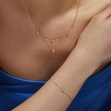 AURORA | Pear and Baguette White Sapphire Necklace Necklaces AURELIE GI 