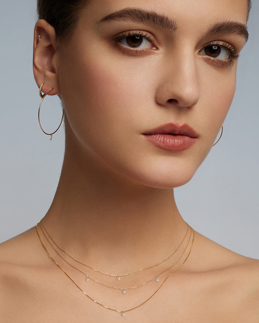 POISE | Triple Floating Diamond Necklace