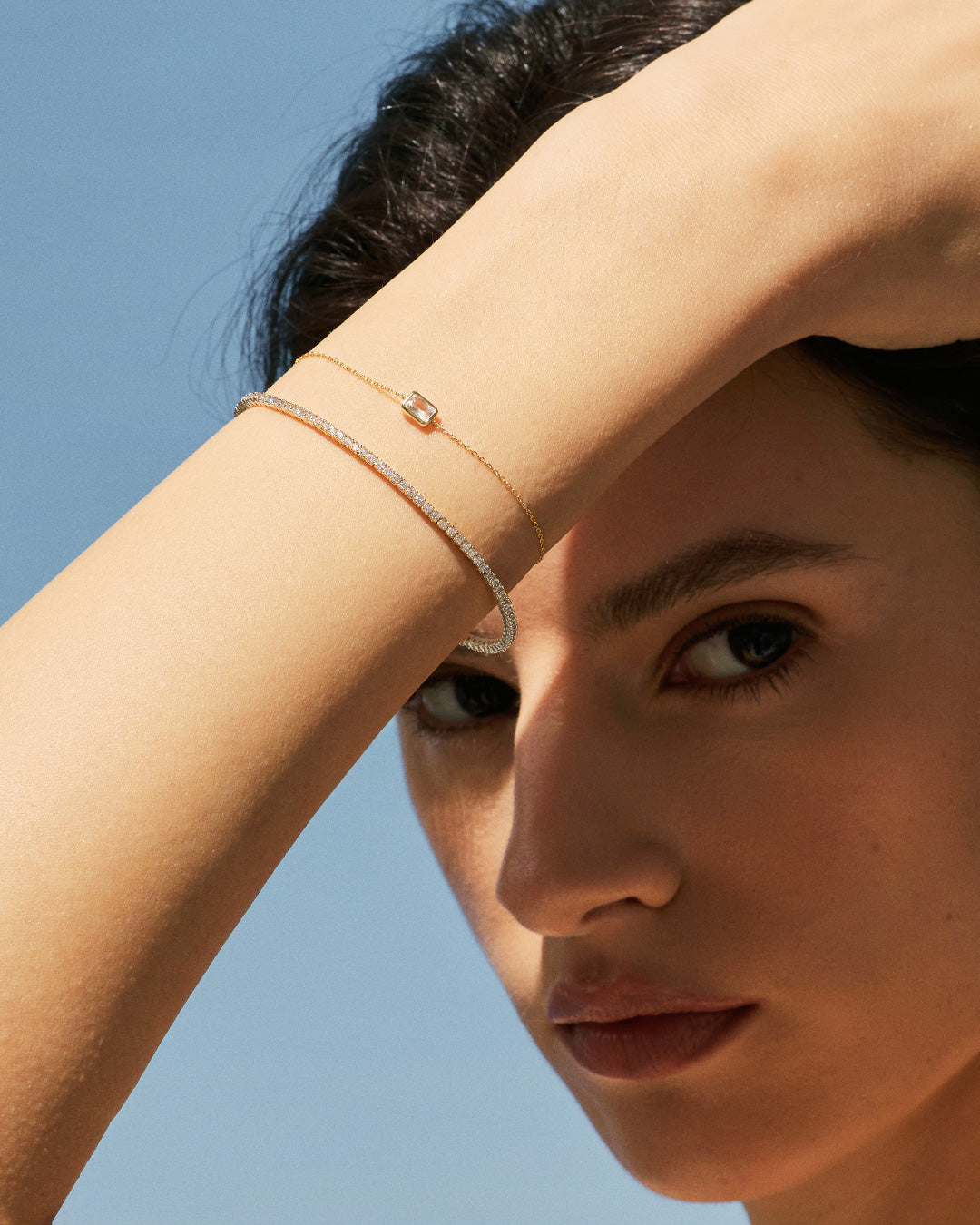 Bezel-Set Baguette Lab Grown Diamond Bracelet