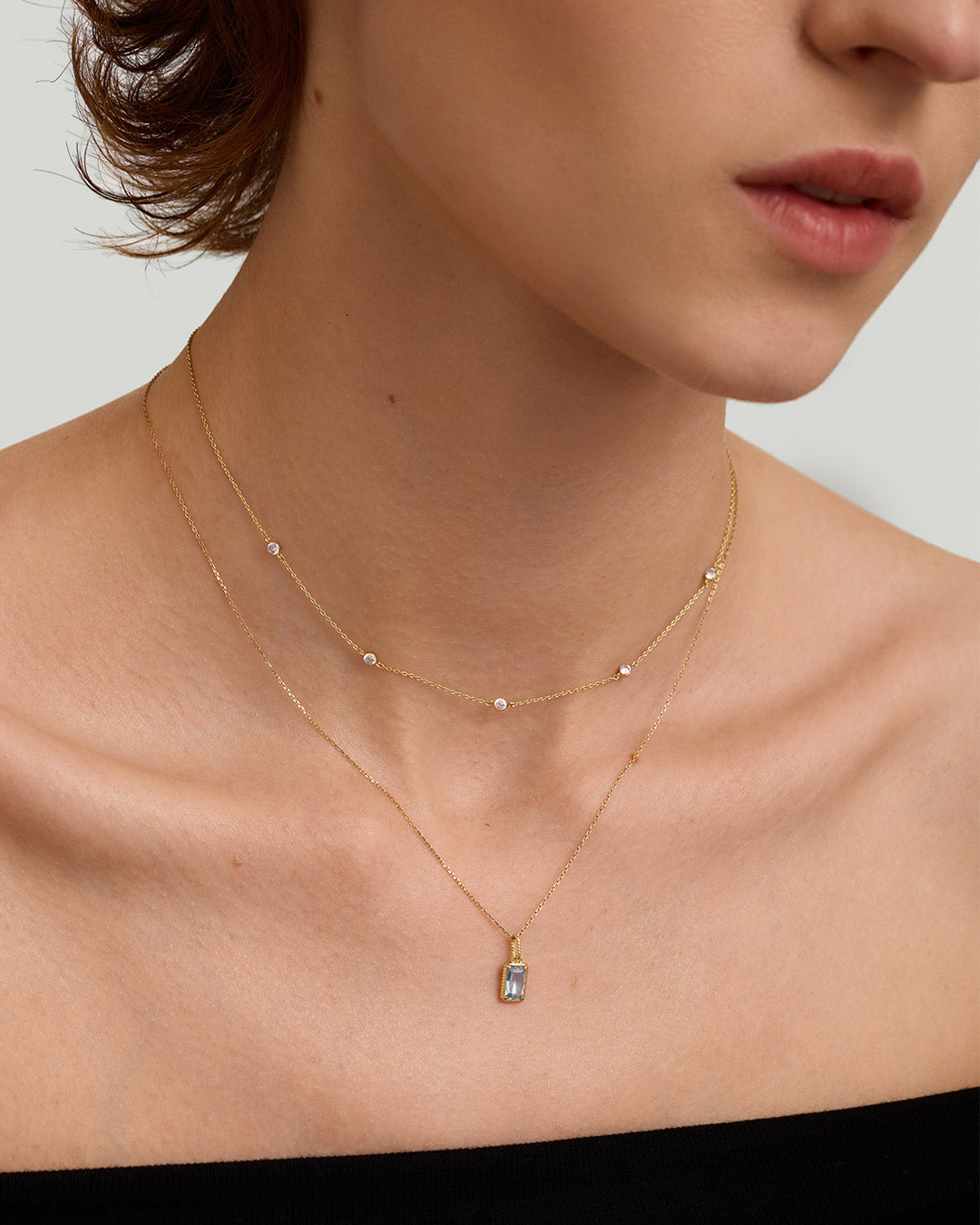 Lab Grown Diamond Station Necklace
