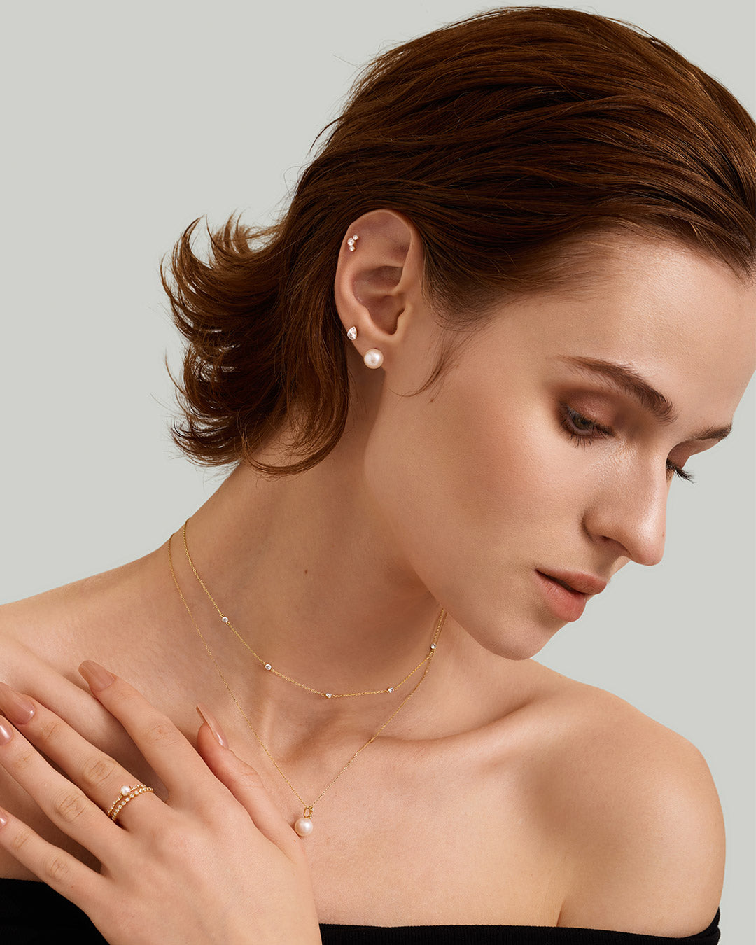 LUNARA | 7.5-8MM Pearl Single Stud Earring