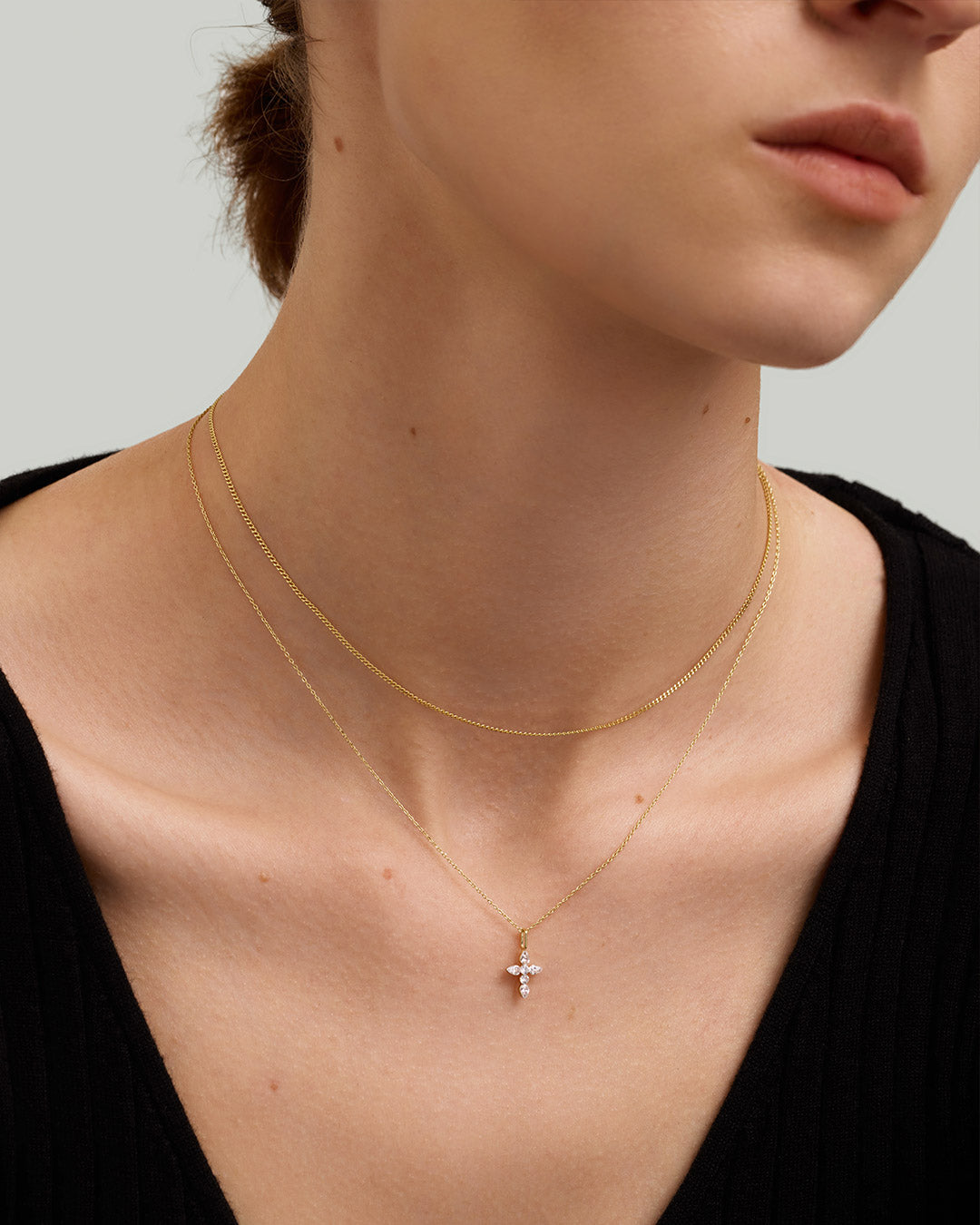 Lab Grown Diamond Cross Necklace