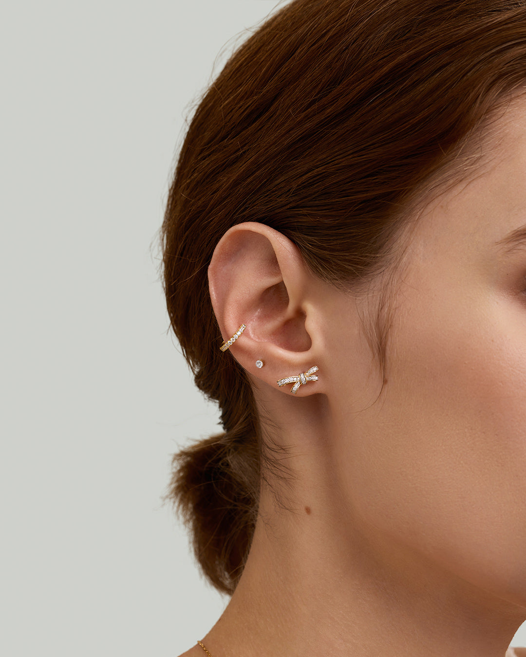 TESS | Lab Grown Diamond Bow Pair Stud Earrings