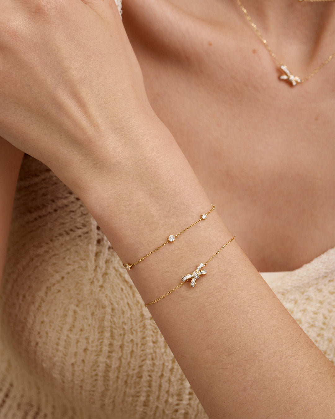 Lab Grown Diamond Bow Bracelet