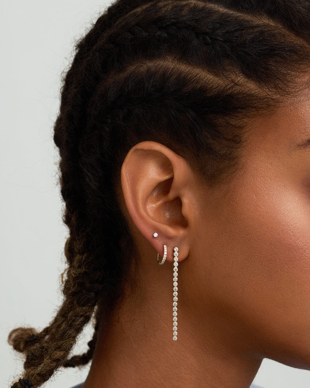Lab Grown Diamond Tennis Single Stud
