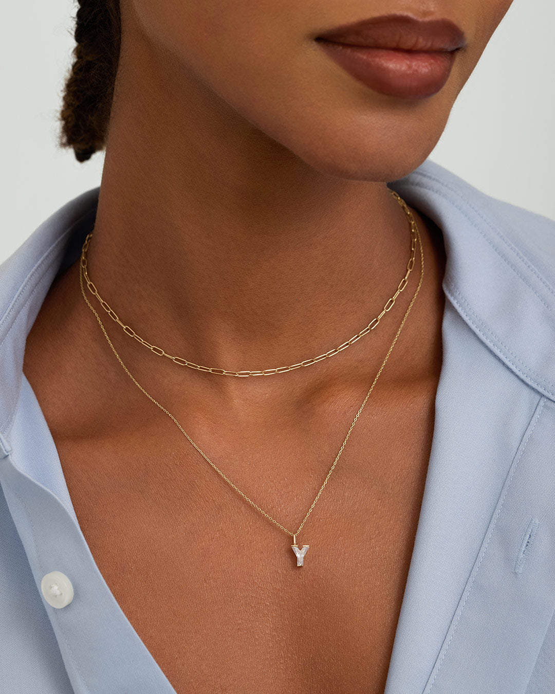 14K Gold Initial Lab-Grown Diamond Charm