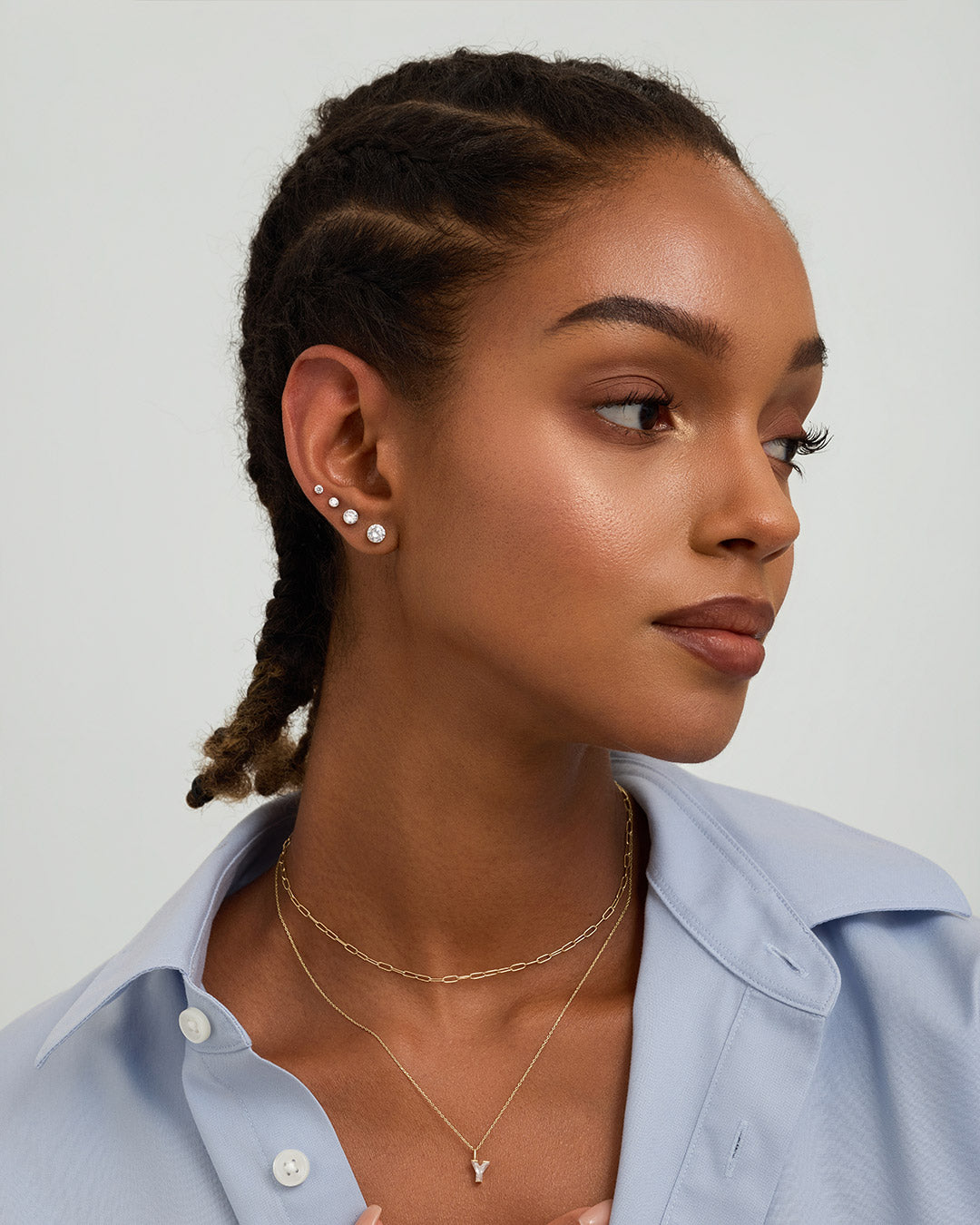 14K Gold Initial Lab-Grown Diamond Charm