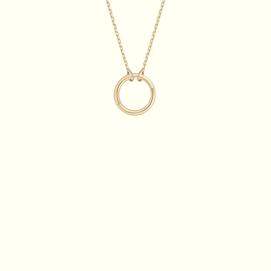 14K gold charm connector chain with healing crystal charm