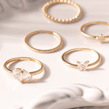 Romantic 14K gold ring with lab-grown diamonds, ideal for Valentine’s Day or anniversary gifting