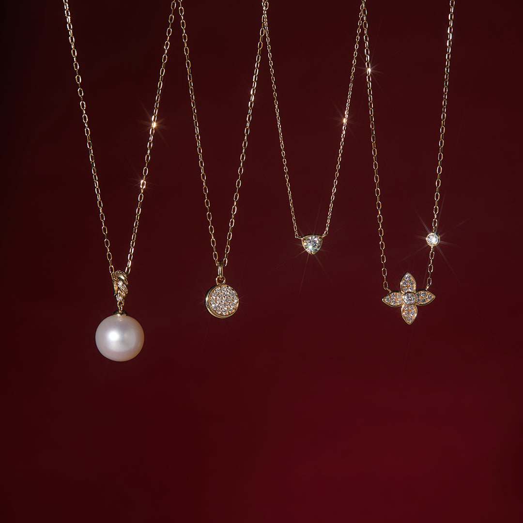 KLOEY | Lab Grown Diamond Clover Necklace