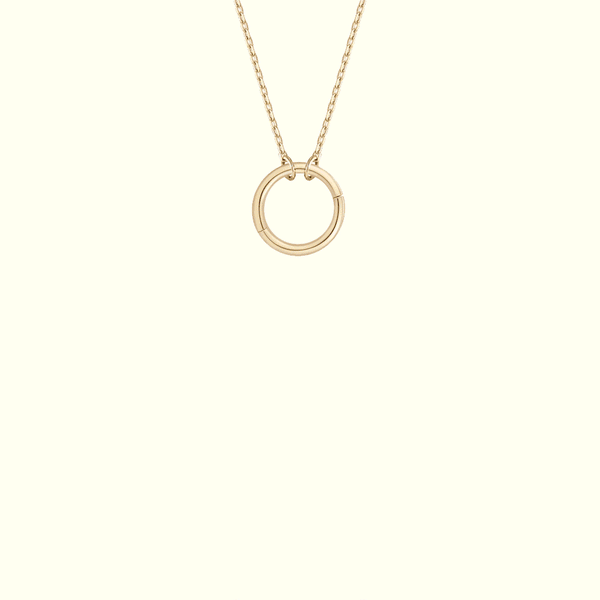 14K gold charm connector chain with healing crystal charm