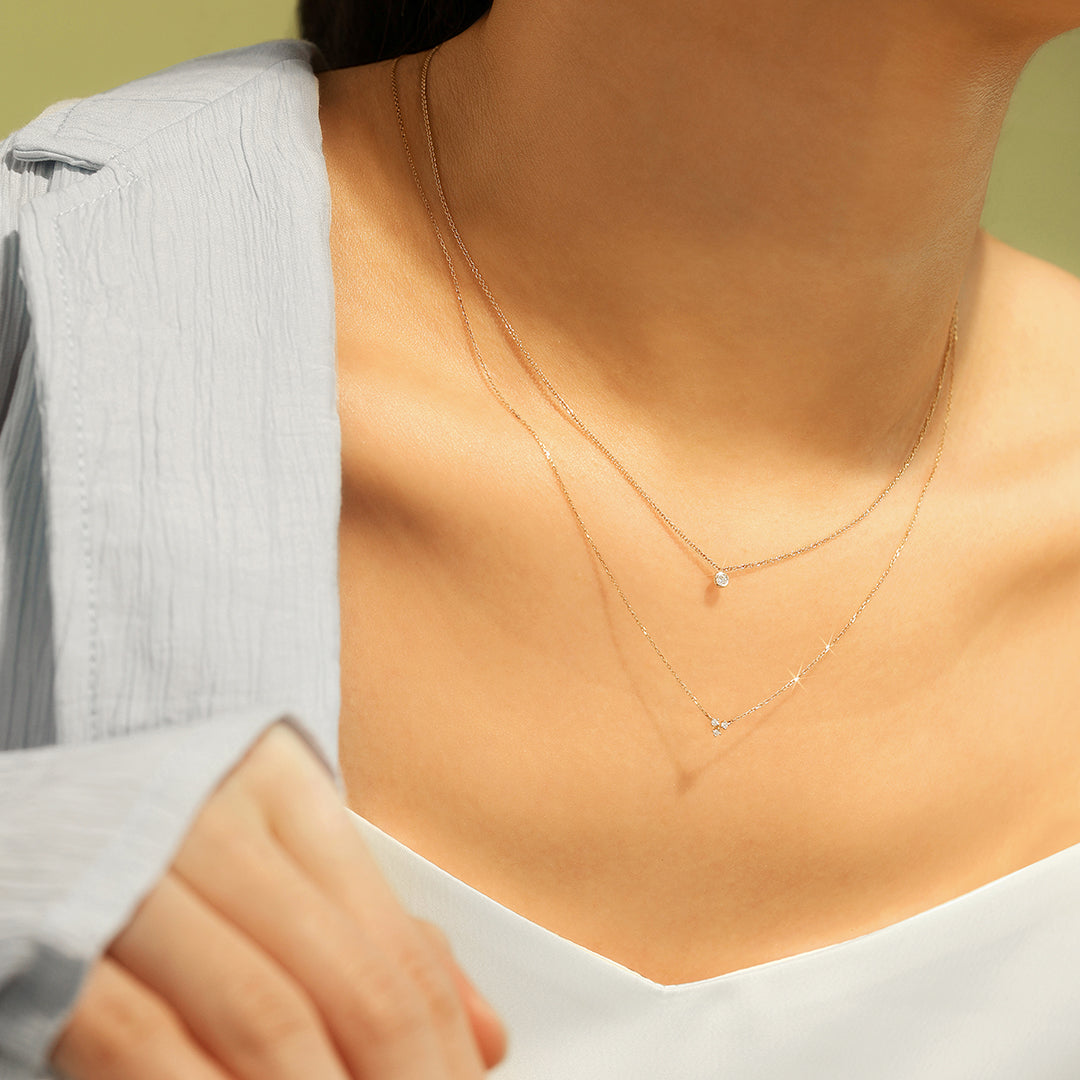 BRIA | Diamond Solitaire Pendant Necklace
