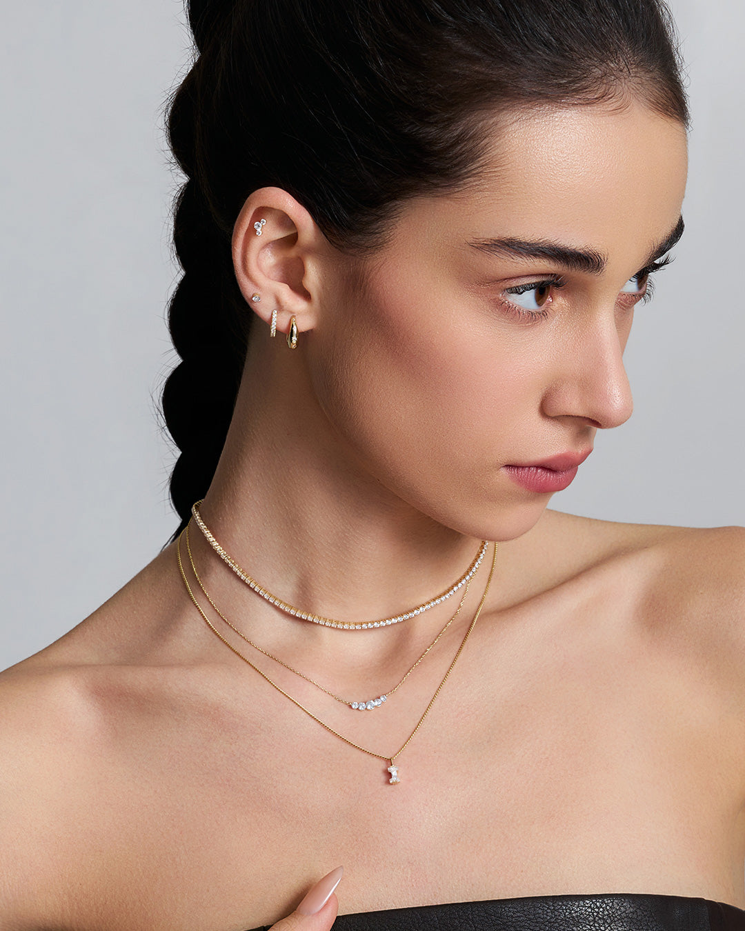 14K Gold Initial Lab-Grown Diamond Charm