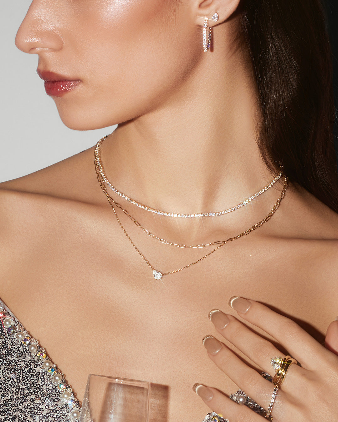 Solitaire Pear Lab Grown Diamond Necklace