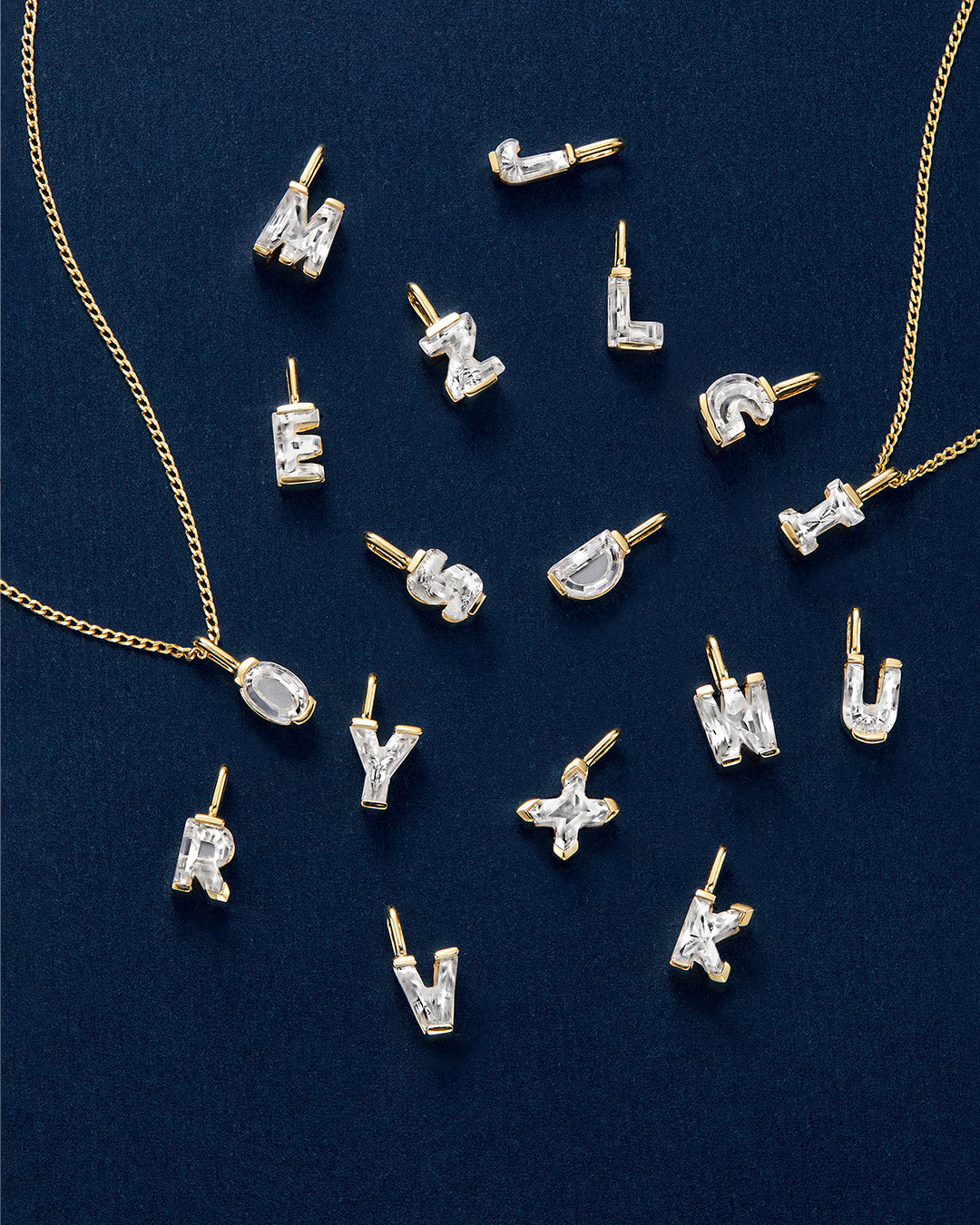 14K Gold Initial Lab-Grown Diamond Charm