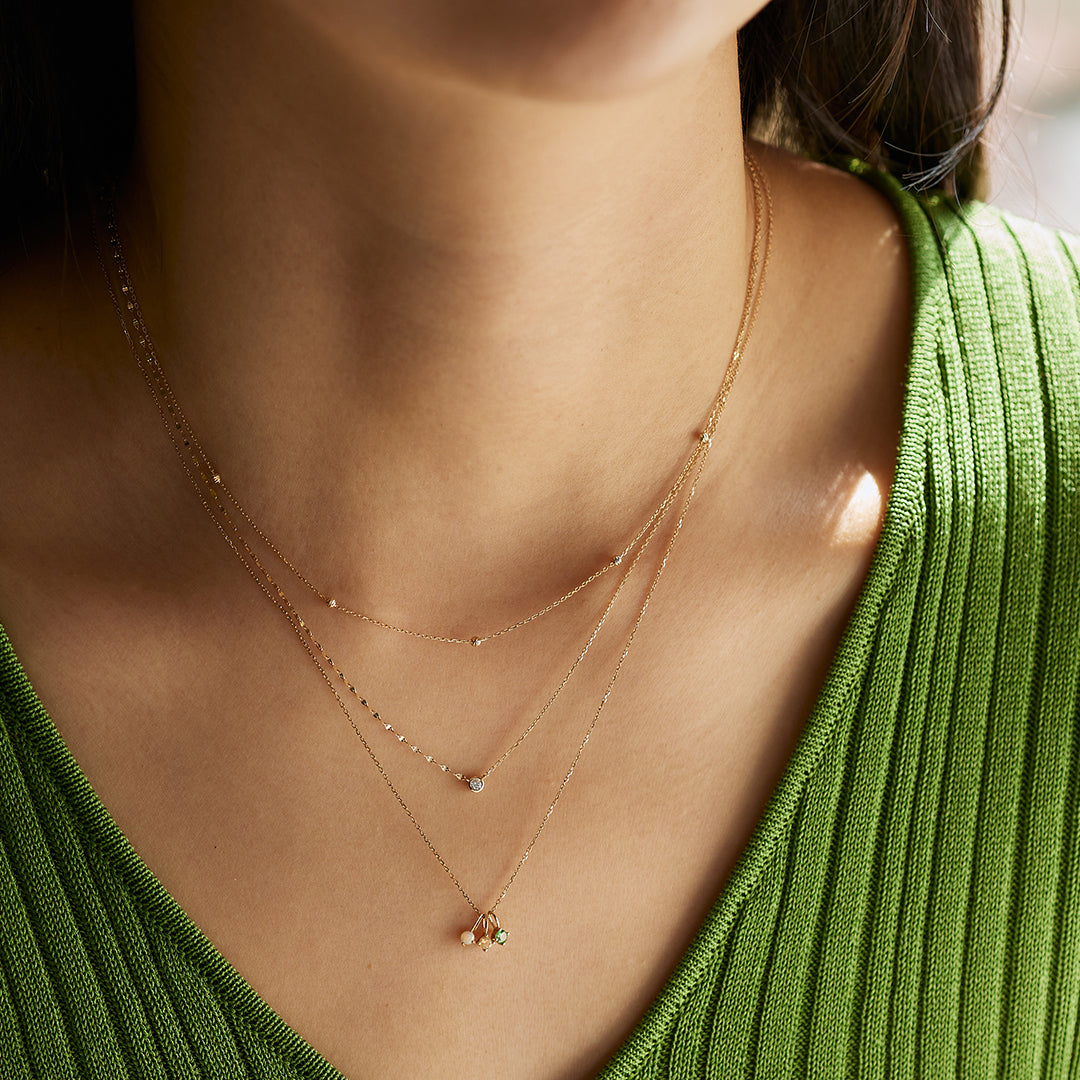 October Birthstone | 14K Opal Necklace Charm