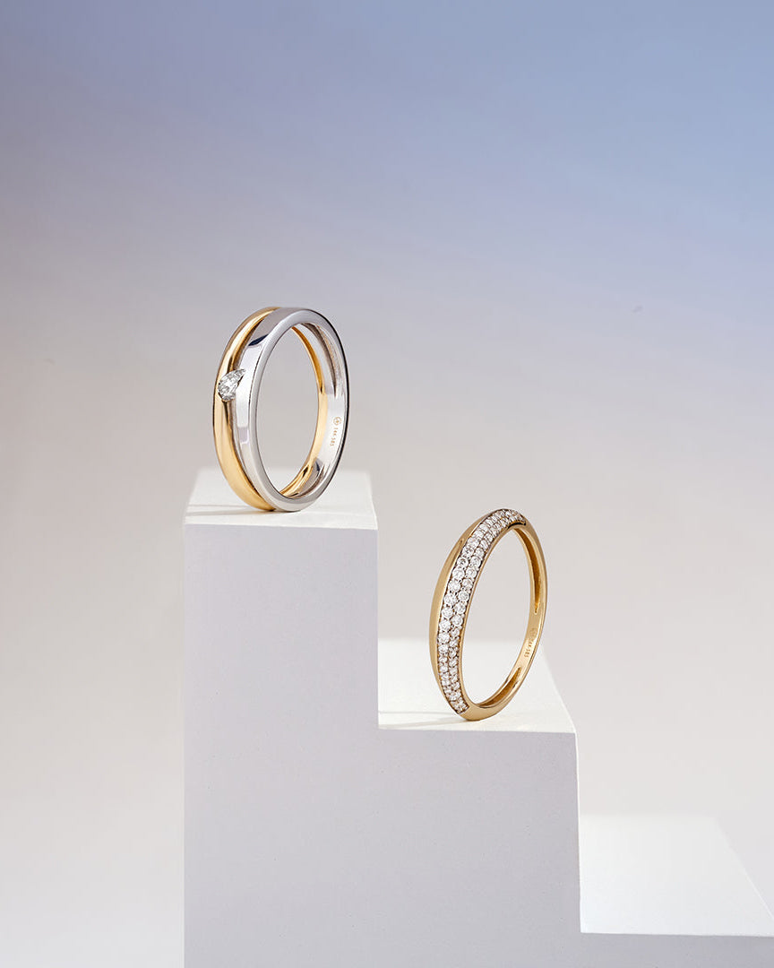 GILEA | Two-Tone Pave Lab Grown Diamond Ring