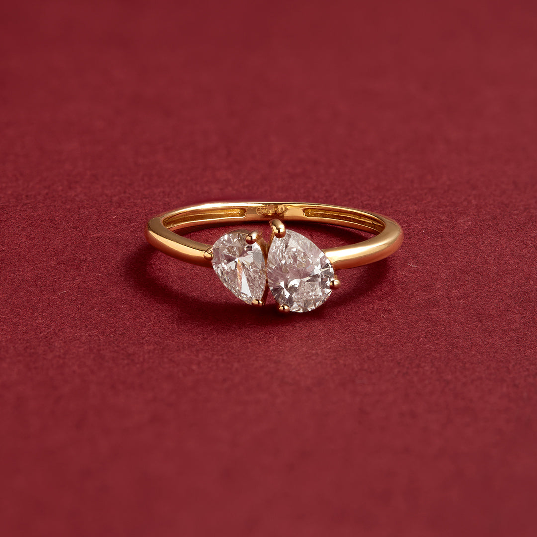 AUBREY | Toi et Moi Pear Lab Grown Diamond Ring