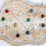 14K Solid Gold Crystal Charm for healing
