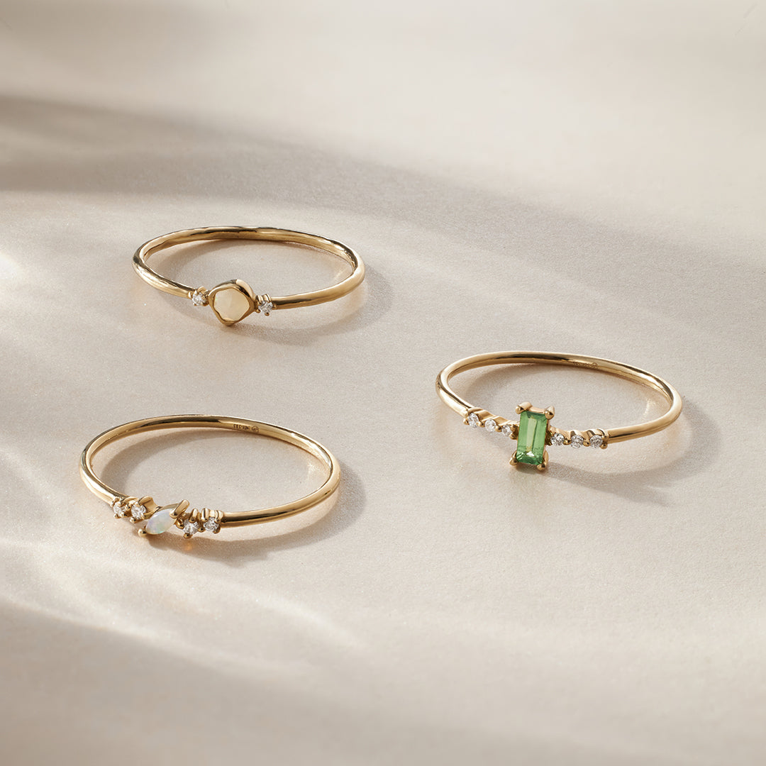 ZEPHYR | Opal and Lab Grown Diamond Ring