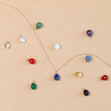 14K Solid Gold Crystal Charm for healing