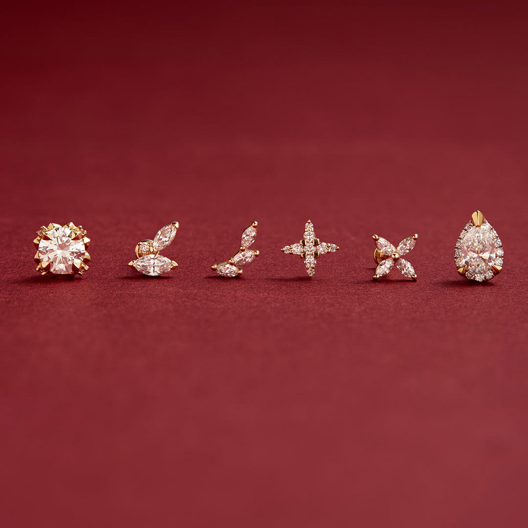 ARTEMIS | Marquise Lab Grown Diamond Threaded Flatback