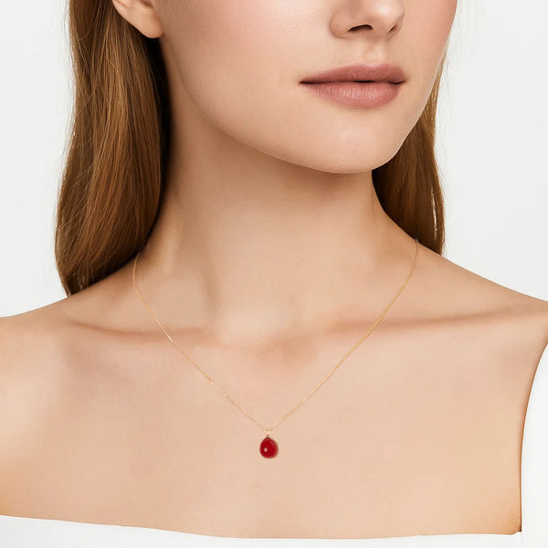 14K Solid Gold Crystal Charm for healing