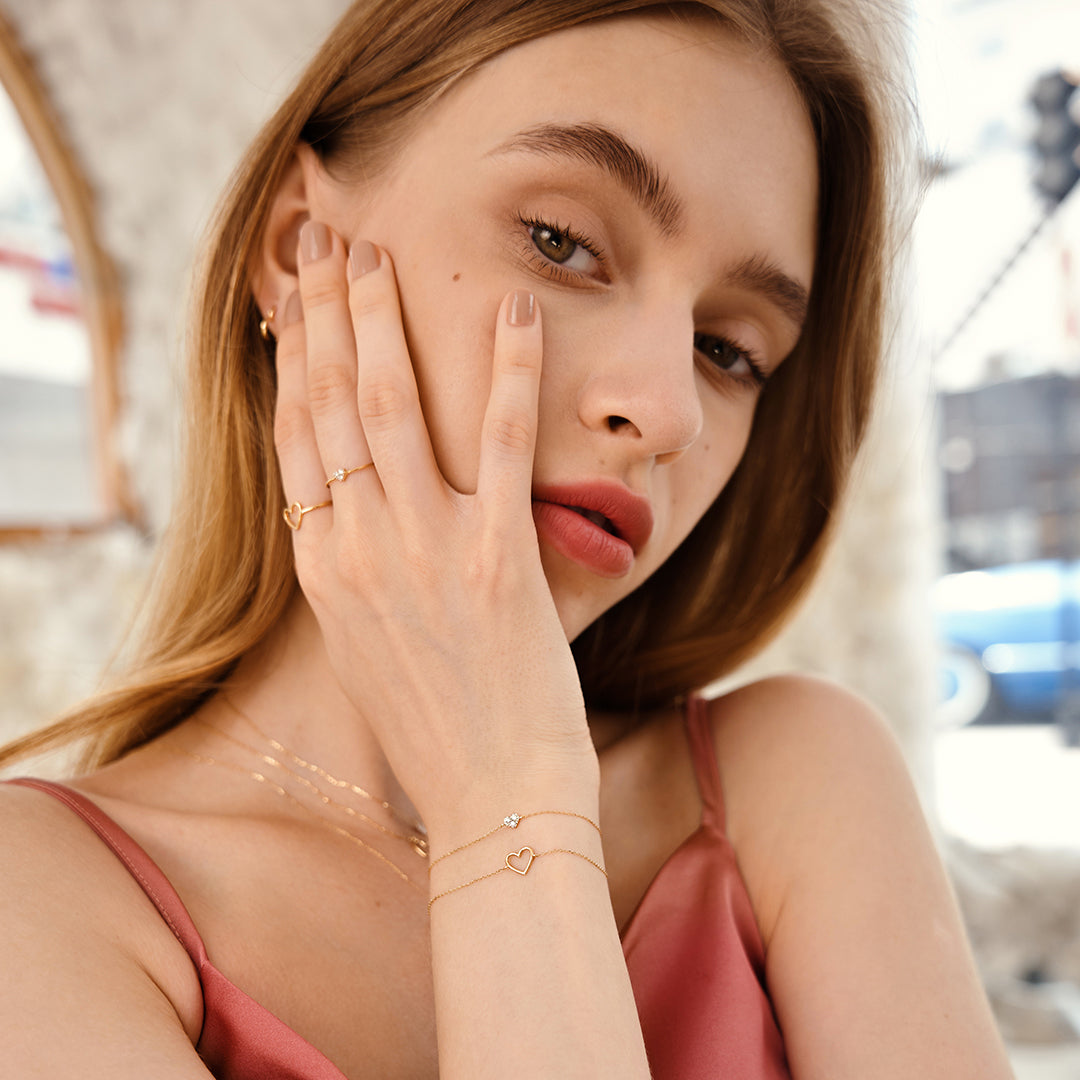 SOPHIE | Diamond Heart Bracelet