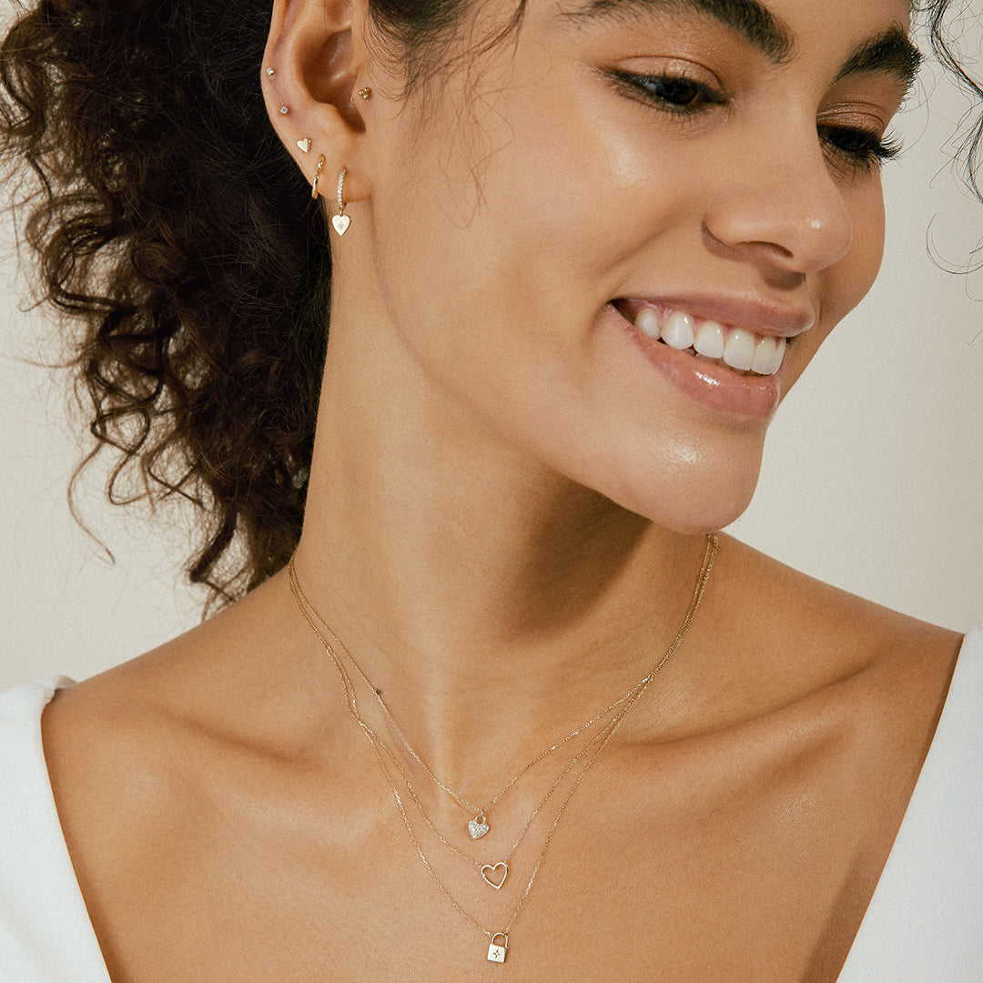 BELLA | Diamond Heart Pendant Necklace