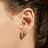 Two-Tone Pave LGD Clicker Earring