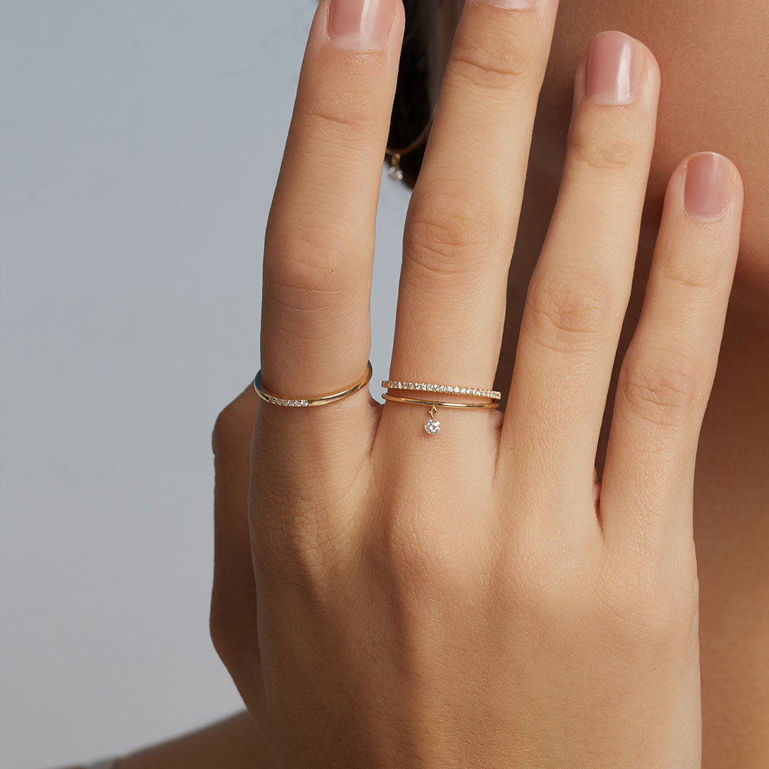 Single Floating Diamond Ring