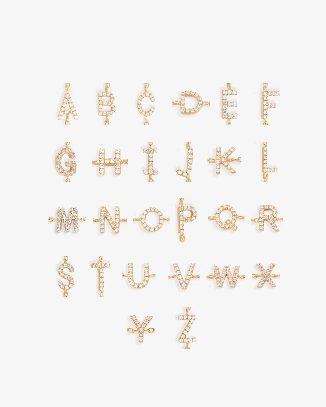 Letter Pavé Diamond Bracelet