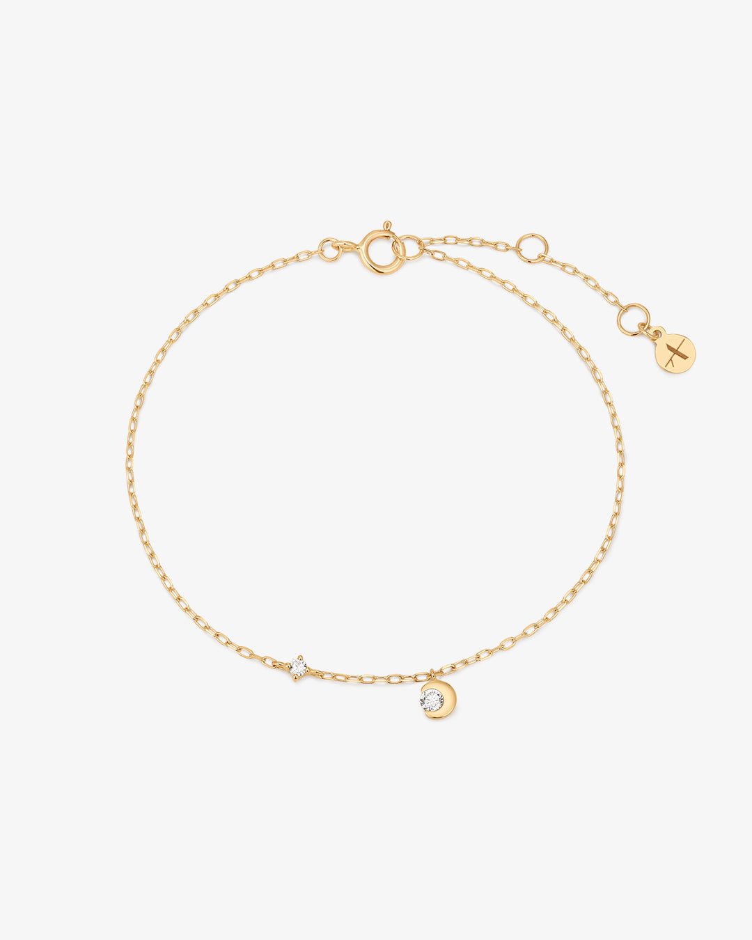 ROSALIND | Half Moon Bezel Lab Grown Diamond Bracelet