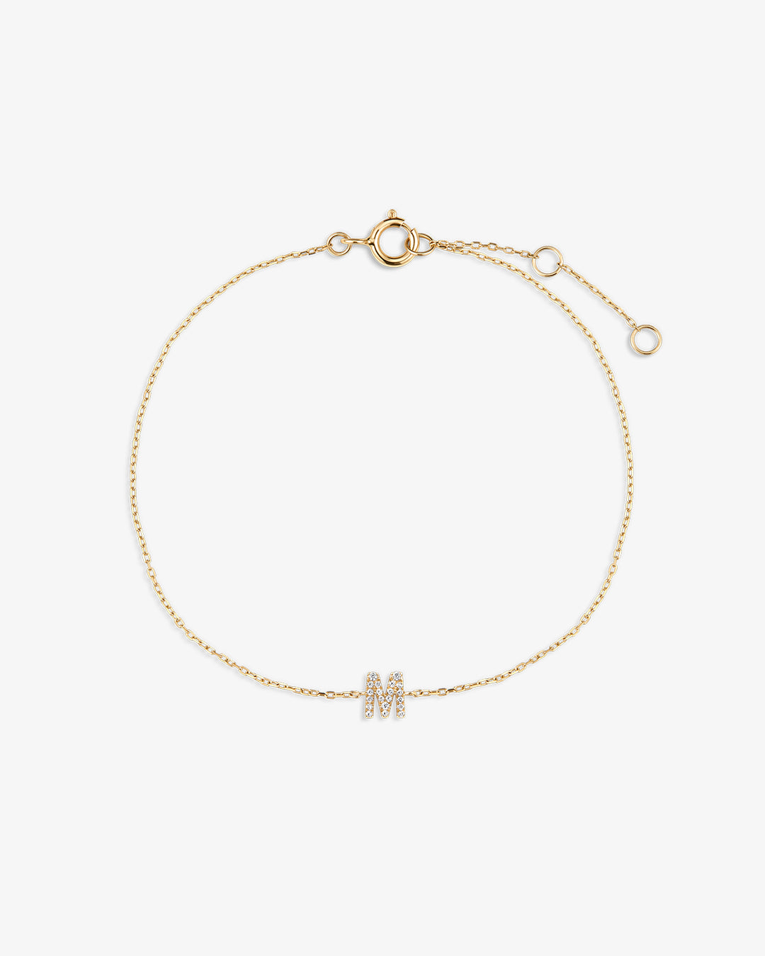 Letter Pavé Diamond Bracelet