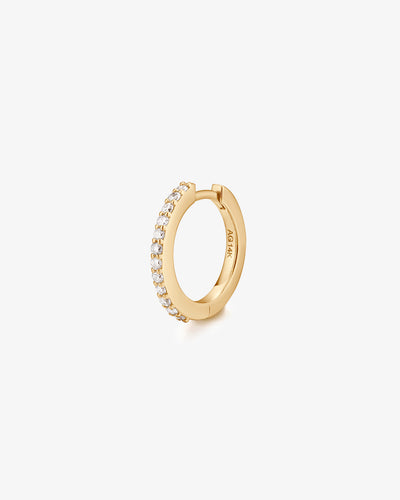 OLA | Single Diamond Pavé Huggie