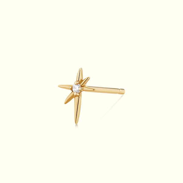 STAR | Single Diamond Starburst Stud