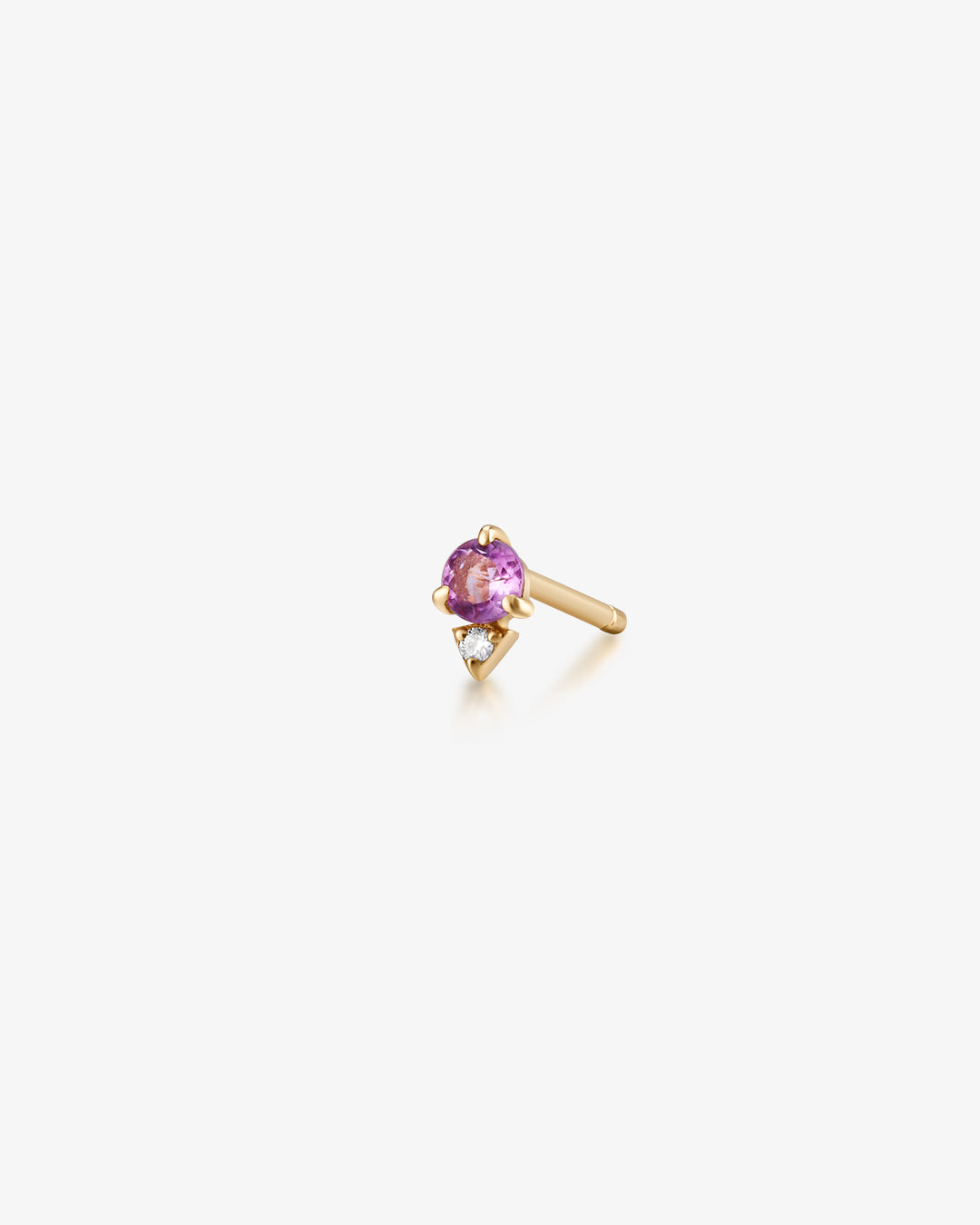 TIANA | Amethyst and Diamond Single Stud Earring