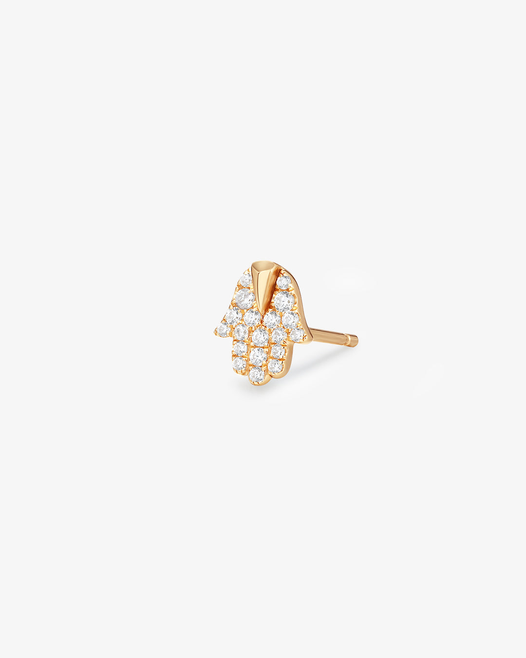 MIRIAM | Diamond Hamsa Single Stud Earring