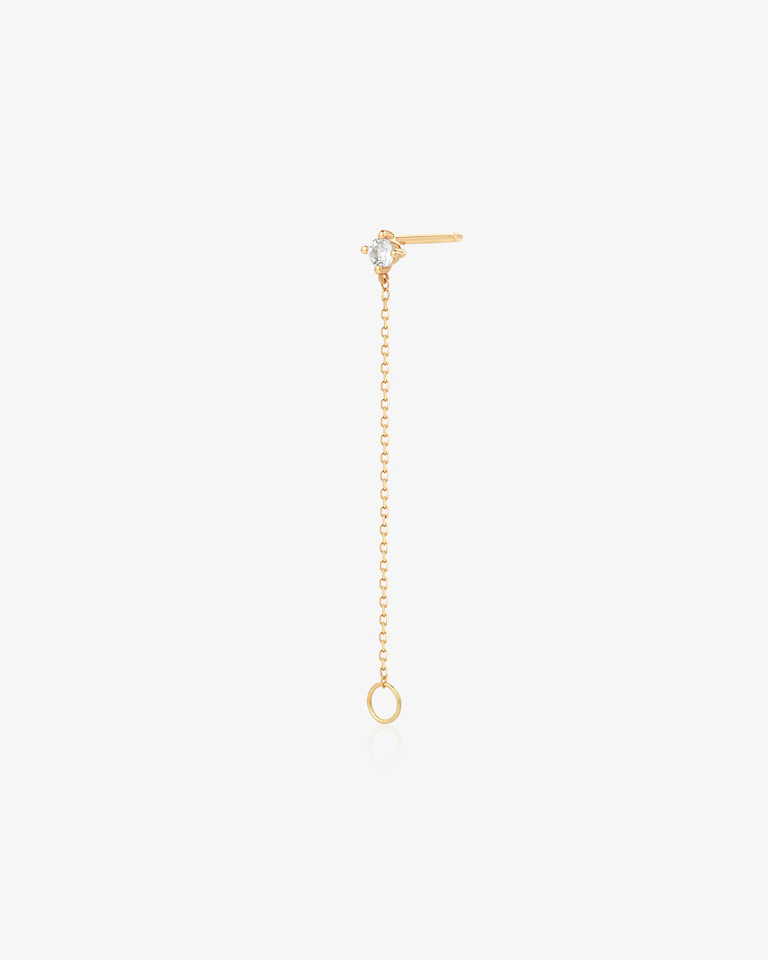 AVA | White Sapphire Chain Single Drop Earring