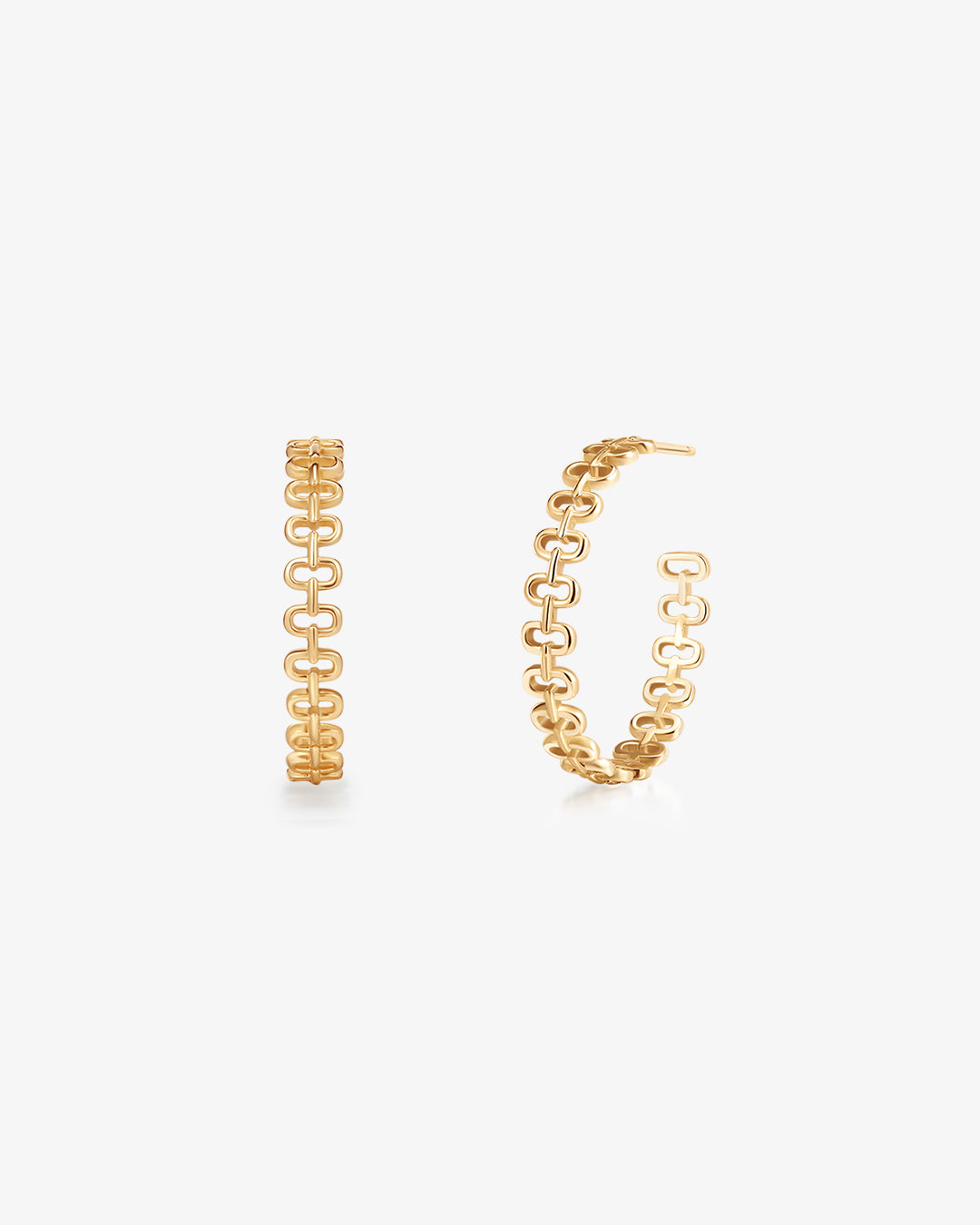 ELEANOR | Slender Paper Clip C-Hoop Earrings