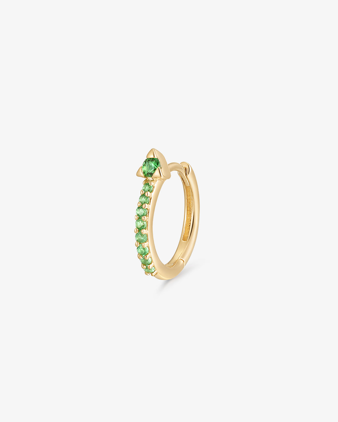 EZME | Tsavorite Huggie Hoop