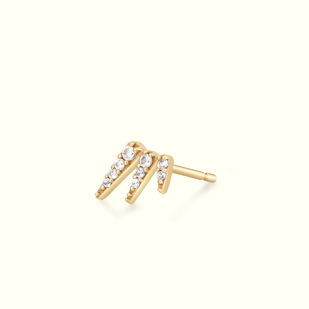 CHANDRA | White Sapphire Single Stud